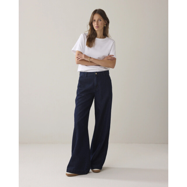 Summum 4s2883-5203 492 jeans wide leg cotton lurex denim night blue denim 4s2883-5203 492 large