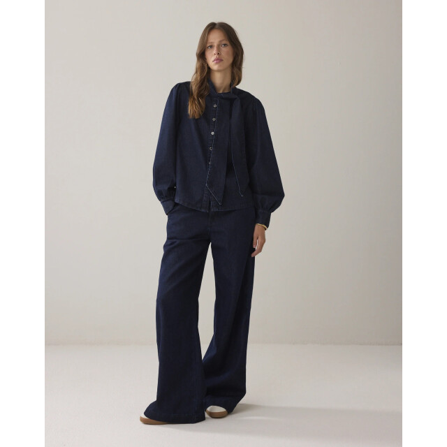 Summum 2s3381-5203 492 blouse cotton lurex denim night blue denim 2s3381-5203 492 large