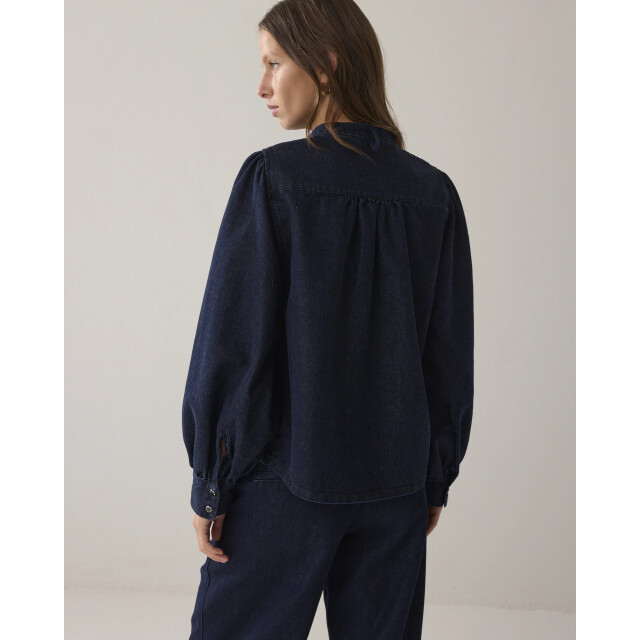Summum 2s3381-5203 492 blouse cotton lurex denim night blue denim 2s3381-5203 492 large