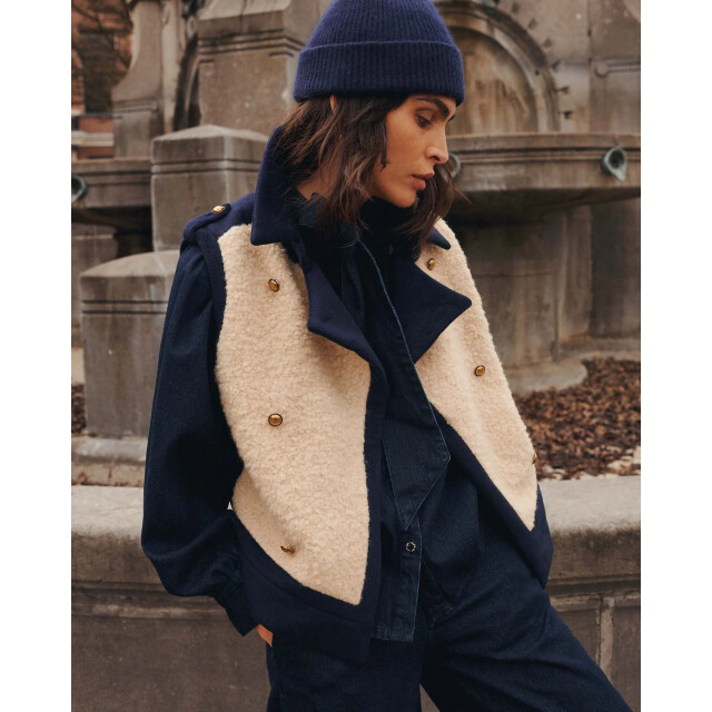 Summum 9s262-12398 495 gilet boucle wool mix midnight blue 9s262-12398 495 large