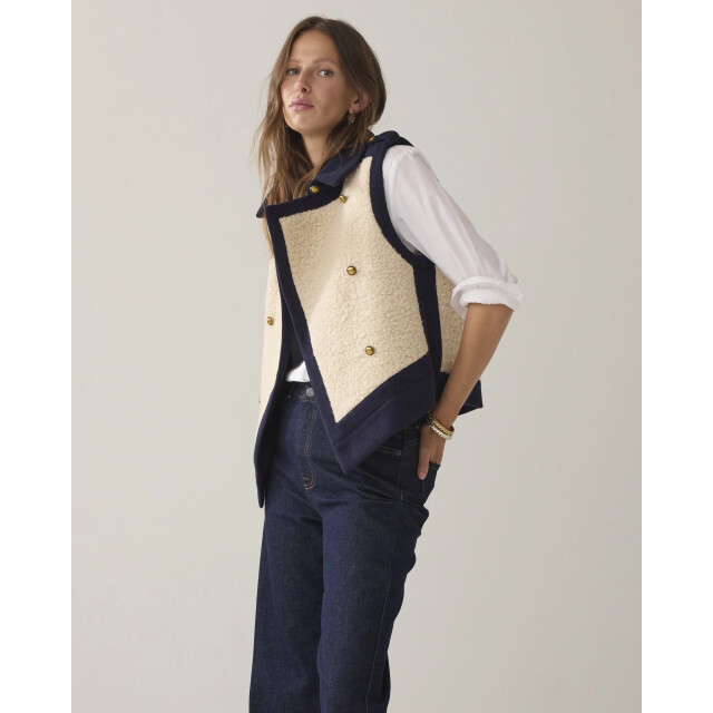 Summum 9s262-12398 495 gilet boucle wool mix midnight blue 9s262-12398 495 large