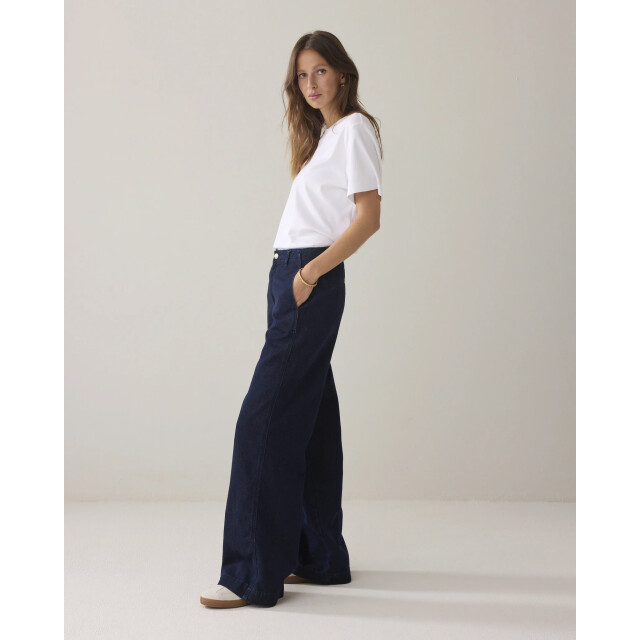 Summum 4s2883-5203 492 jeans wide leg cotton lurex denim night blue denim 4s2883-5203 492 large