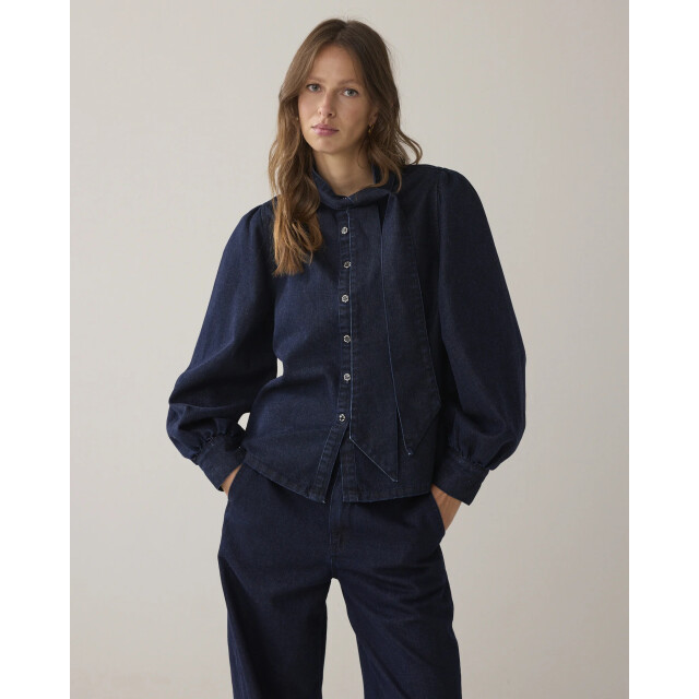 Summum 2s3381-5203 492 blouse cotton lurex denim night blue denim 2s3381-5203 492 large