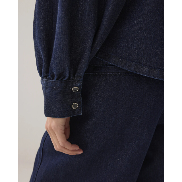 Summum 2s3381-5203 492 blouse cotton lurex denim night blue denim 2s3381-5203 492 large