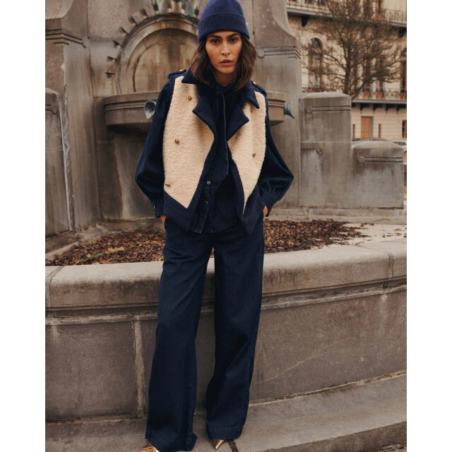 Summum 9s262-12398 495 gilet boucle wool mix midnight blue 9s262-12398 495 large