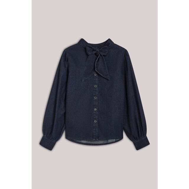 Summum 2s3381-5203 denim bowtie-blouse 2s3381-5203 Denim bowtie-blouse large