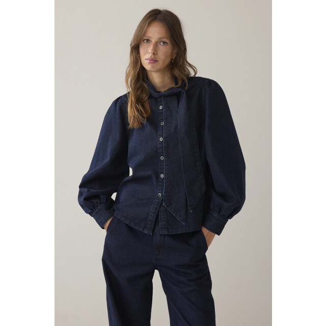 Summum 2s3381-5203 denim bowtie-blouse 2s3381-5203 Denim bowtie-blouse large