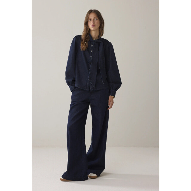 Summum 2s3381-5203 denim bowtie-blouse 2s3381-5203 Denim bowtie-blouse large