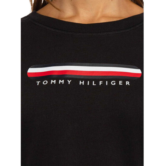 Tommy Hilfiger Dames sweatshirt katoenmix met logo UTNA909_black large