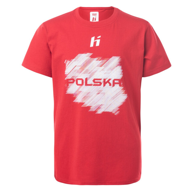 Huari Kinderen/kinderen polen fan t-shirt UTIG5810_racingredwhite large