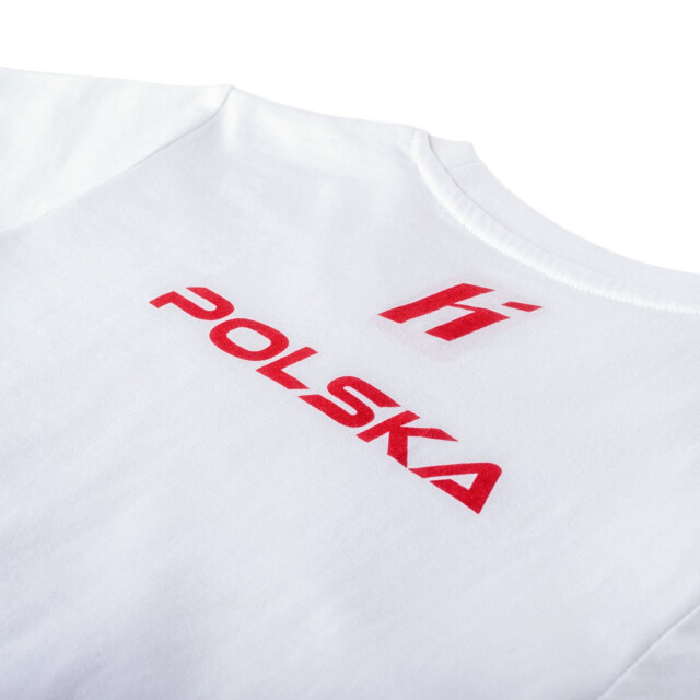 Huari Kinderen/kinderen polen fan t-shirt UTIG5810_whiteracingred large