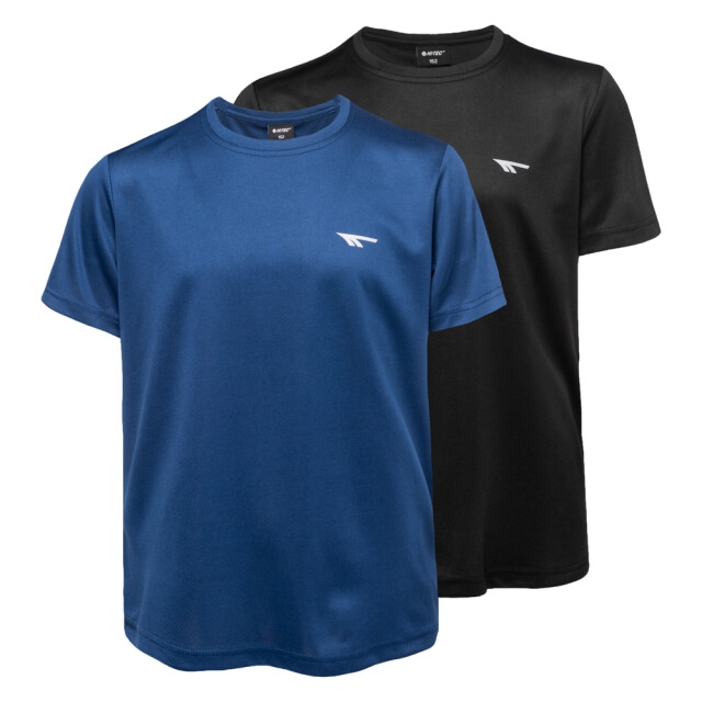 Hi-Tec Kinder/kids jodin t-shirt met korte mouwen (set van 2) UTIG5696_blacknavypeony large