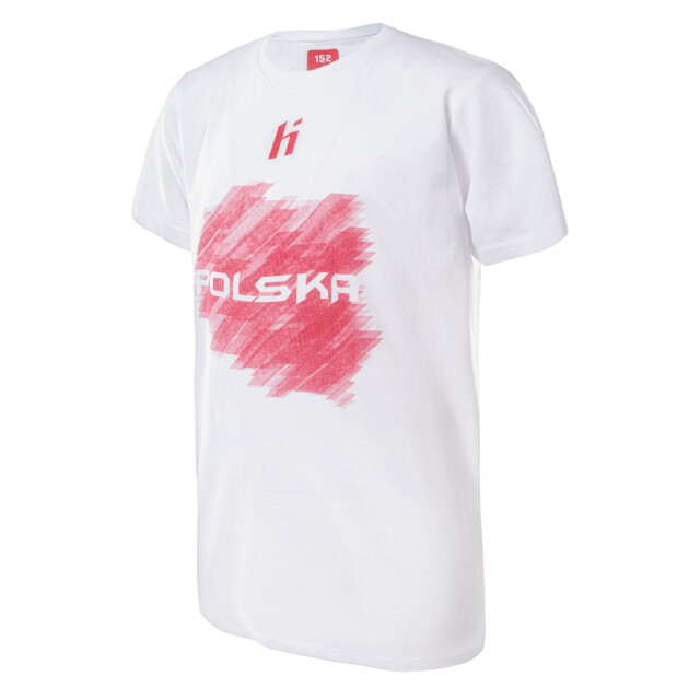 Huari Kinderen/kinderen polen fan t-shirt UTIG5810_whiteracingred large