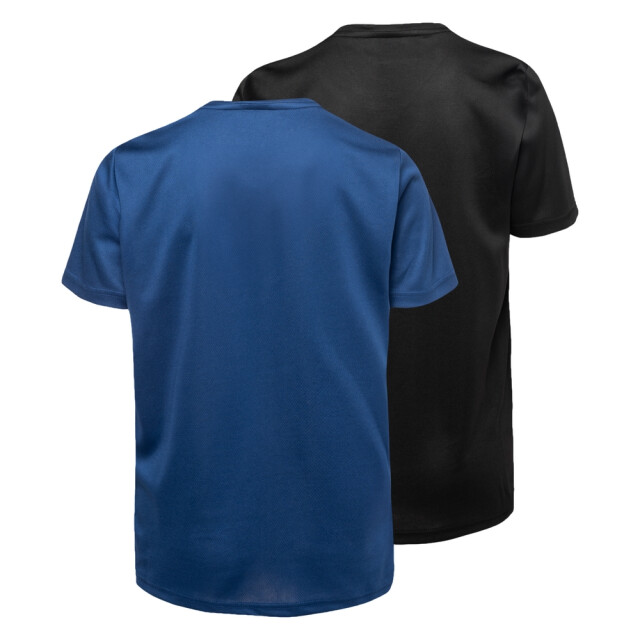 Hi-Tec Kinder/kids jodin t-shirt met korte mouwen (set van 2) UTIG5696_blacknavypeony large