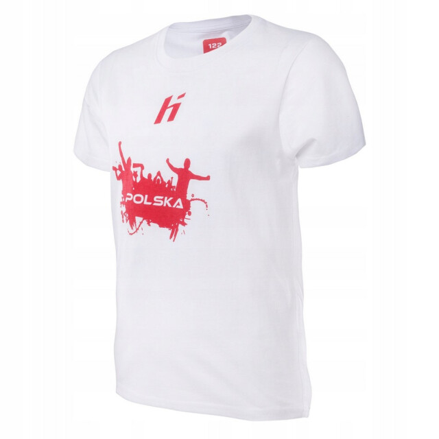 Huari Kinderen/kinderen polen fan t-shirt UTIG4115_whiteracingred large
