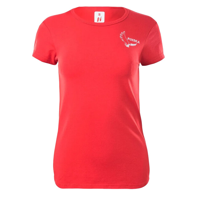Huari Dames polen t-shirt met korte mouwen UTIG4520_racingredwhite large