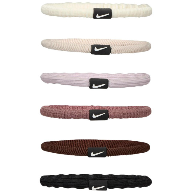 Nike Dames flex haarbandjes (set van 6) UTMR78119_brownbeigecreampinkblack large