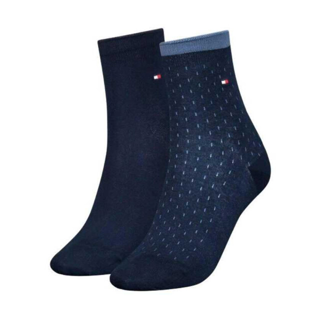 Tommy Hilfiger Dames gestippelde sokken (set van 2) UTNA898_navy large