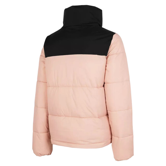 4F Dames h4z22 kudp014 gewatteerd jack met kleurblok UTMR2021_blackpowdercoral large