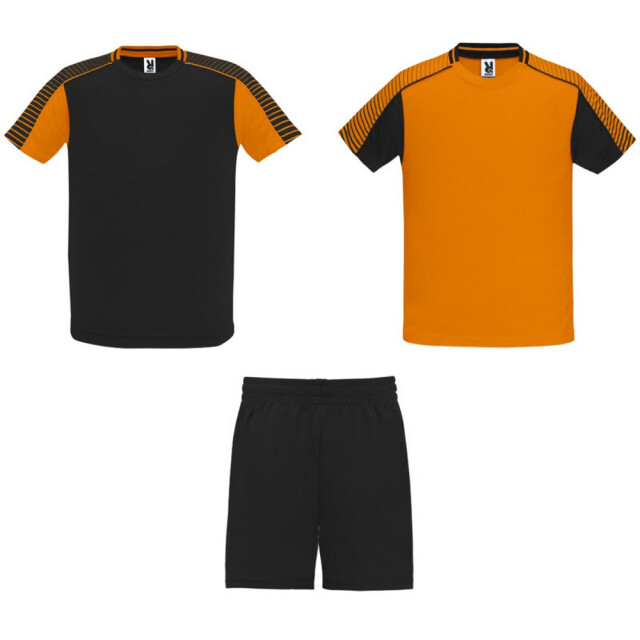 Roly Kinderen/kinderen juve sportset UTPF4423_orangesolidblack large