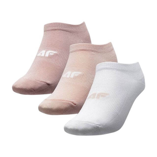 4F Dames h4l22 gemêleerde enkelsokken (pak van 3) UTMR612_whitecreampink large