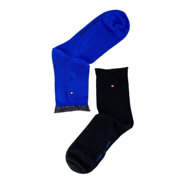 Tommy Hilfiger Dames gestippelde sokken (set van 2) UTNA898_blackblue large