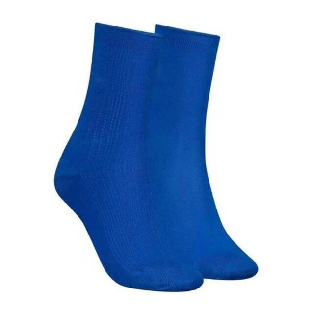 Tommy Hilfiger Dames effen katoen blend sokken (set van 2) UTNA1141_blue large