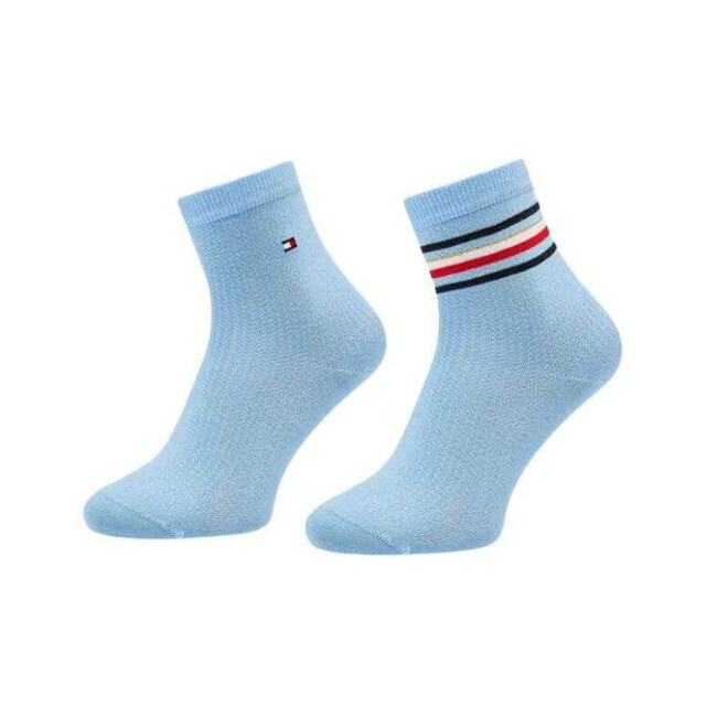 Tommy Hilfiger Dames effen enkelsokken van katoenmix (set van 2) UTNA699_blue large