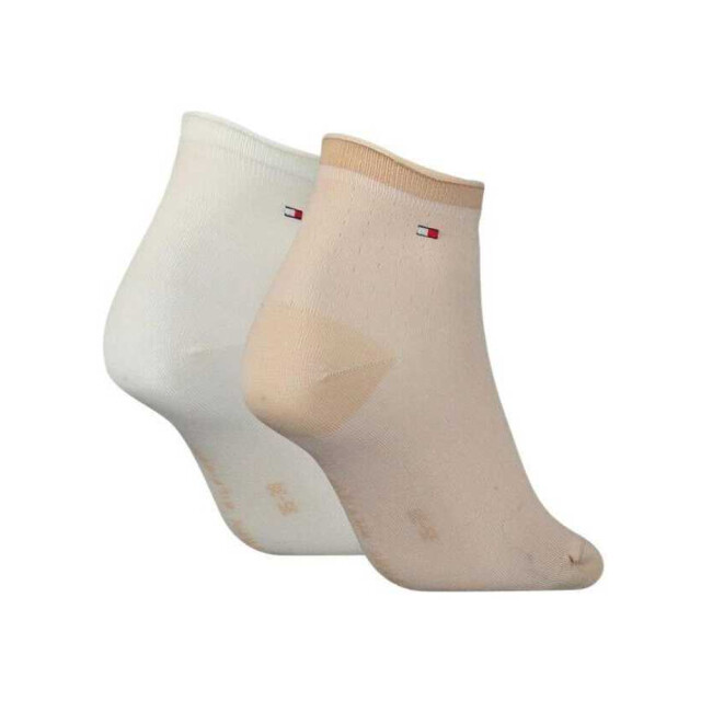 Tommy Hilfiger Dames gestippelde sokken (set van 2) UTNA898_beigecream large