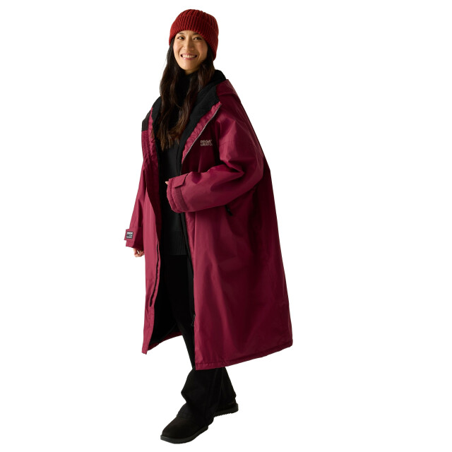 Regatta Waterdichte fleece gevoerde luierjas voor volwassenen UTRG9120_darkmaroon large