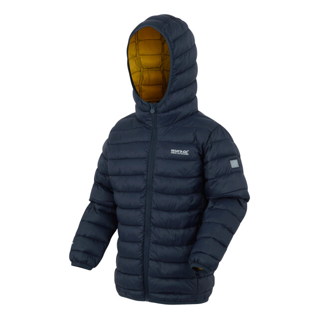 Regatta Marizion gewatteerde jas met capuchon voor kinderen/kinderen UTRG9018_navygold large