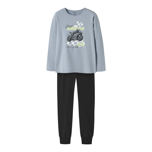 Name It Jongens pyjama set nkmnightset lichtblauw/zwart 13254417-Dusty Blue large