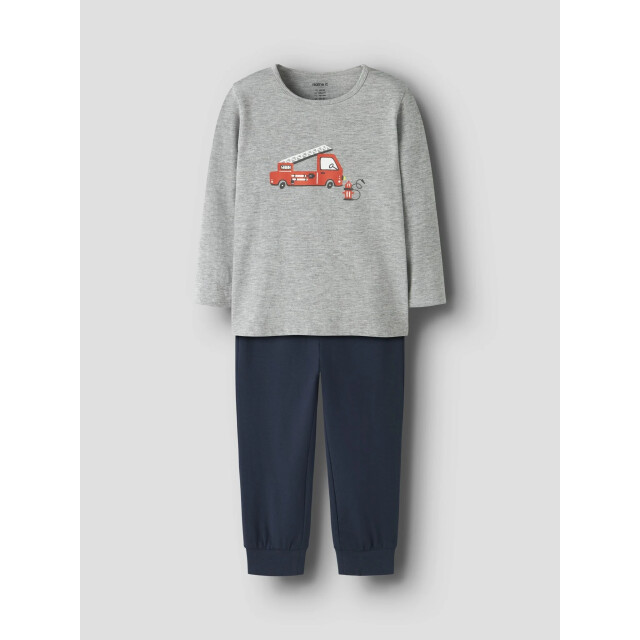 Name It Jongens pyjama set nmmnightset brandweer grijs/donkerblauw 13252611-Grey Melange large