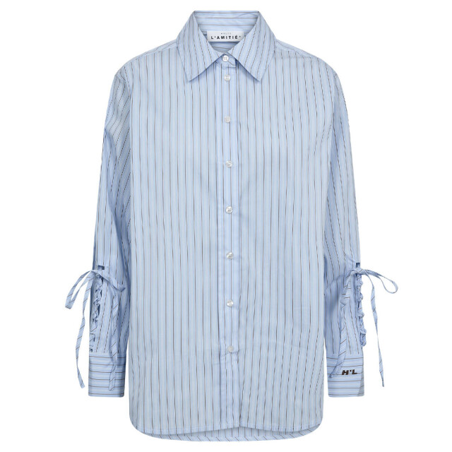 Haute L'Amitié Blouse lange mouw hl10387 alvina Haute L'Amitié Blouse lange mouw voor Dames in de kleur Blauw - Maat XS voor Dames in de kleur Blauw - Maat XS large