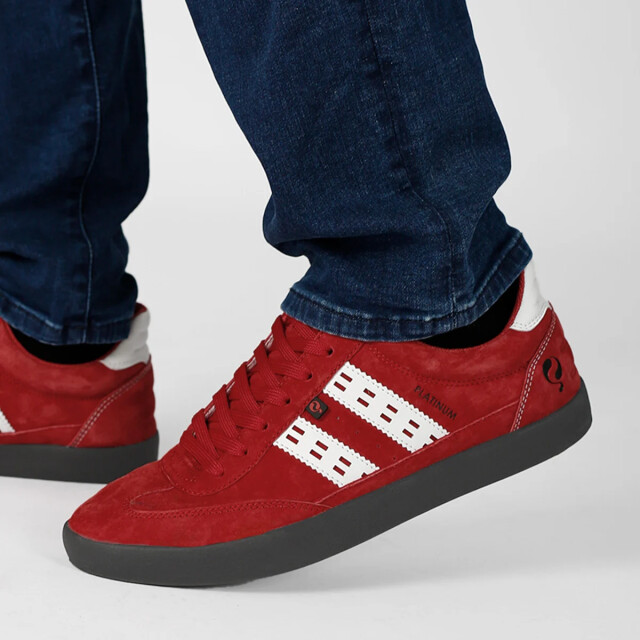 Q1905 Sneaker platinum rood/wit/antraciet QM1254616-408-1 large