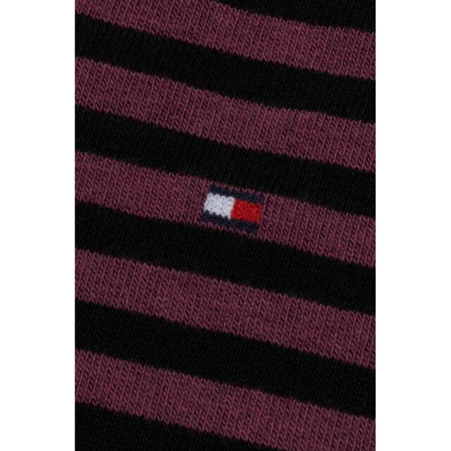 Tommy Hilfiger Heren contrast gestreepte katoenen sokken (set van 2) UTNA1113_black large