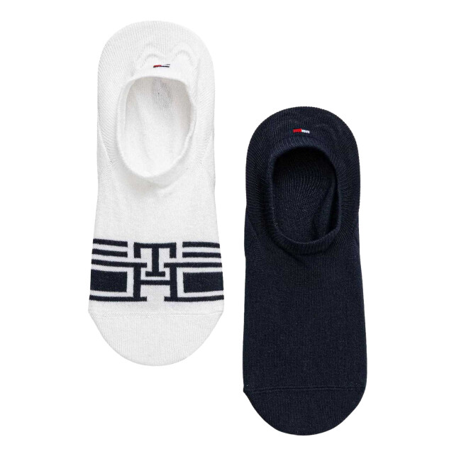 Tommy Hilfiger Enkelsokken met contrast voor heren UTNA1135_whitenavyblue large