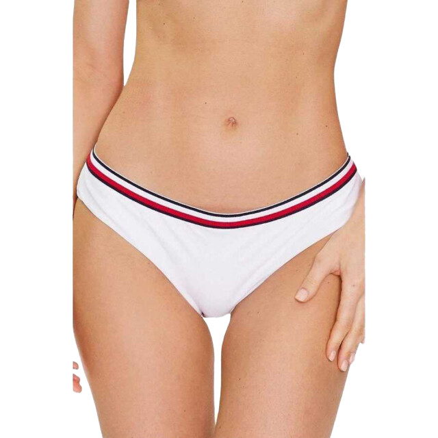 Tommy Hilfiger Dames contrast gestreept bikinibroekje UTNA474_white large