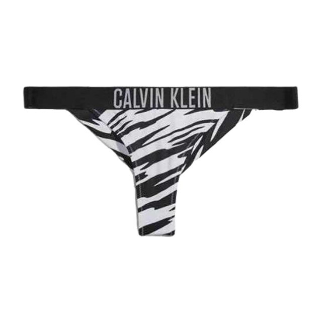 Calvin Klein Dames zebraprint diep uitgesneden bikinibroekje UTNA502_blackwhite large