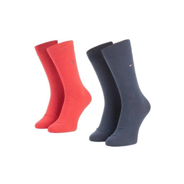 Tommy Hilfiger Garen sokken met geborduurd logo voor heren (set van 2) UTNA968_navyred large
