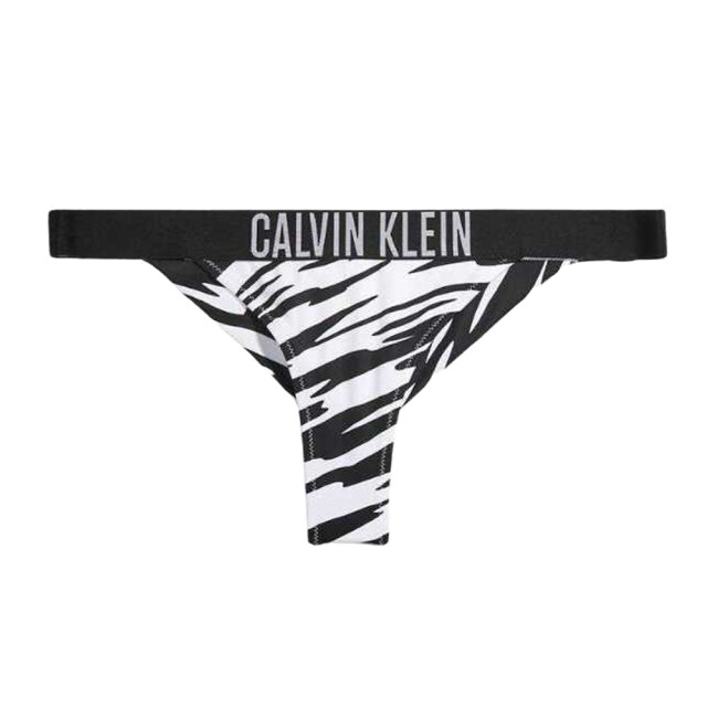 Calvin Klein Dames zebraprint diep uitgesneden bikinibroekje UTNA502_whiteblack large