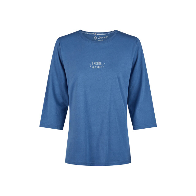 By Louise Dames pyjama set lang blauw/roze gebloemd BL-554-02 large