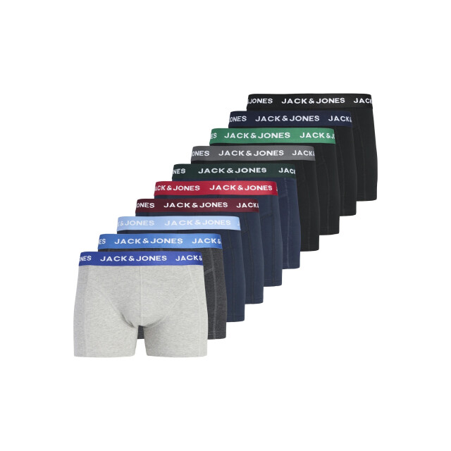 Jack & Jones Heren boxershorts trunks jacsolid effen 10-pack color 12189937-Black large
