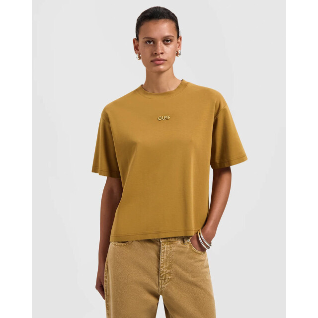 Olaf Hussein T-shirt w240101 retro ØLÅF T-shirt voor Dames in de kleur Roest - Maat XS voor Dames in de kleur Roest - Maat XS large