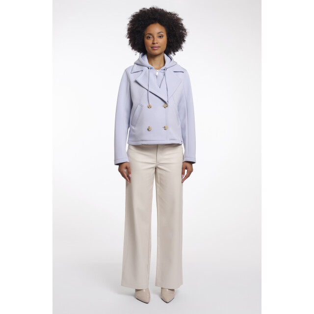 Rino & Pelle double breasted jacket with detachble hood collar jennifer.7002621 11014 artic blue 06111.240.0032 large