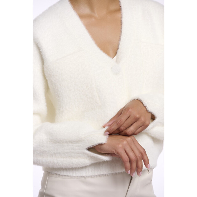 Rino & Pelle short v-neck cardigan isarea.5002621 70 snow white 06741.120.0002 large