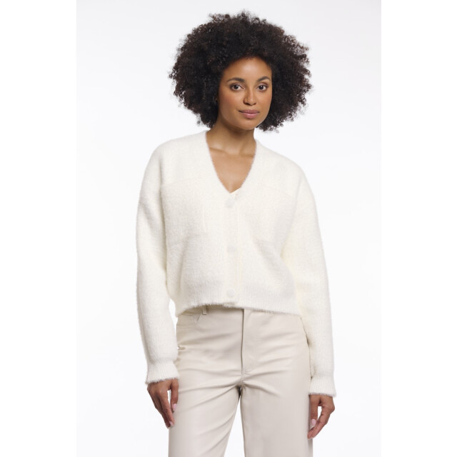 Rino & Pelle short v-neck cardigan isarea.5002621 70 snow white 06741.120.0002 large