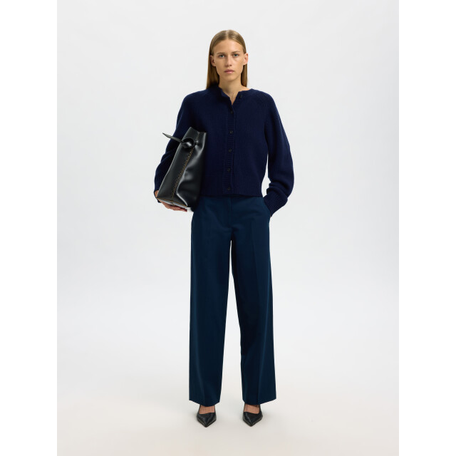 Selected Femme slfnora short ls knit o-cardigan 16099196 dark sapphire 06741.240.0017 large