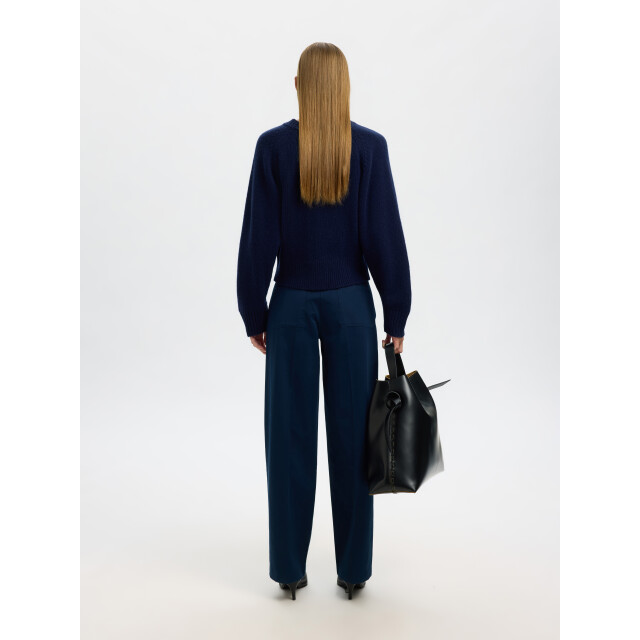 Selected Femme slfnora short ls knit o-cardigan 16099196 dark sapphire 06741.240.0017 large