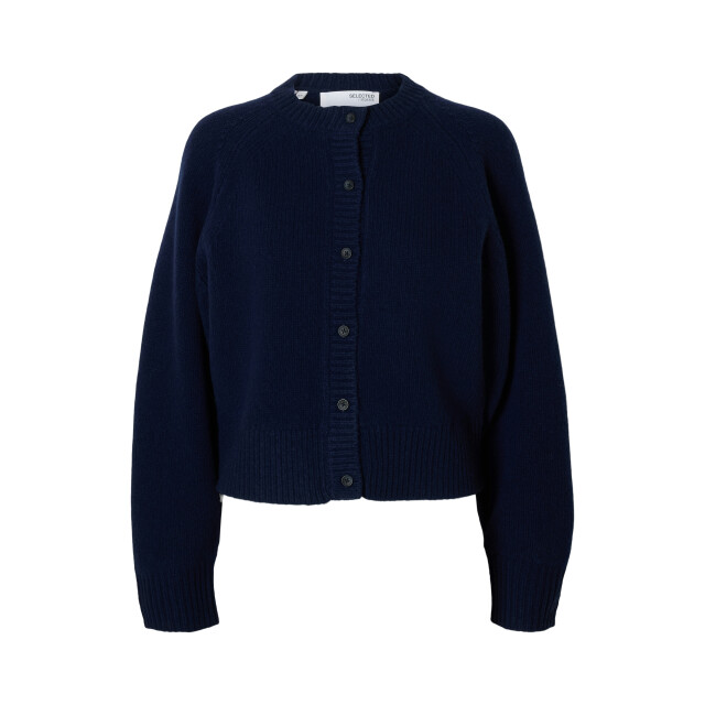 Selected Femme slfnora short ls knit o-cardigan 16099196 dark sapphire 06741.240.0017 large